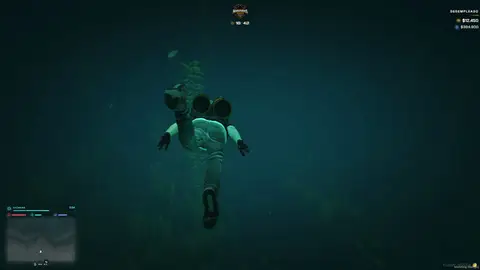 Buceando, con oxígeno